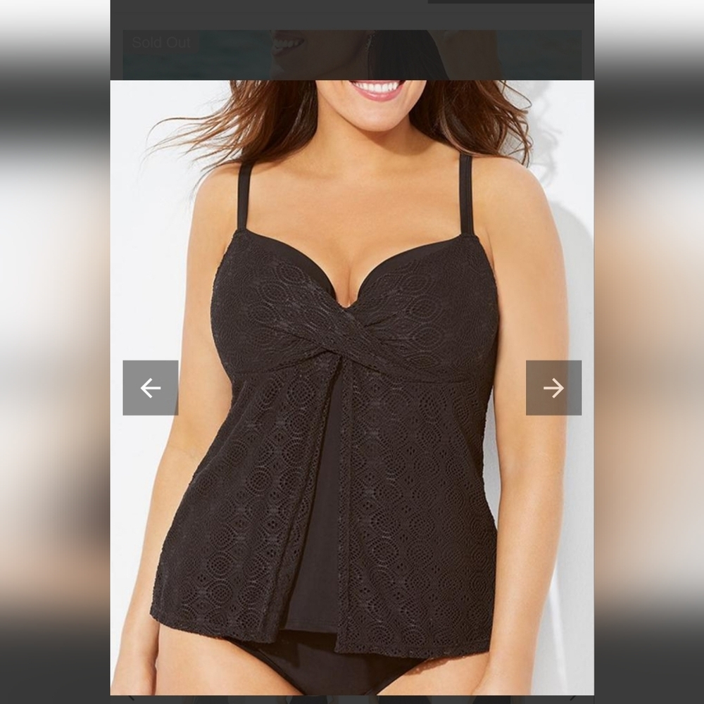 Elegant Black Women's Tankini Set